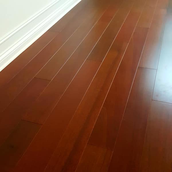 Polished cherry hardwood floor